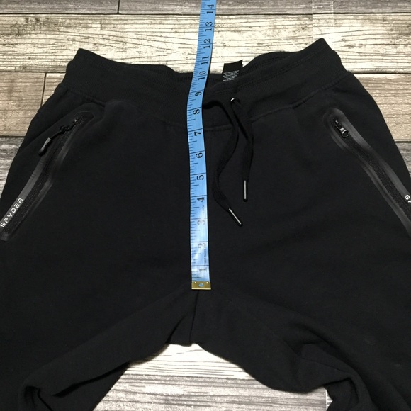 Spyder Proweb Jogger Sweatpants Men’s S Black (Inseam 28) Zip Pockets Tapered - Picture 4 of 12